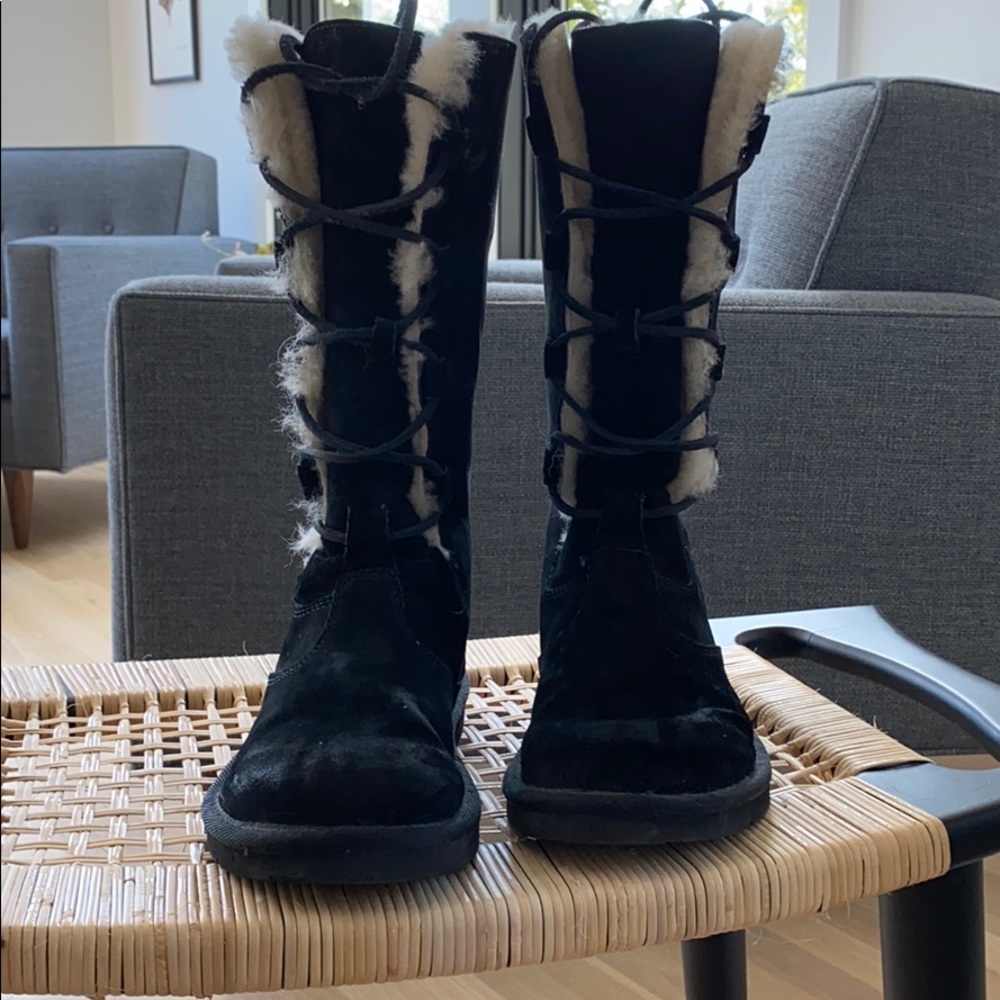 UGG Suede Lace Up Boots